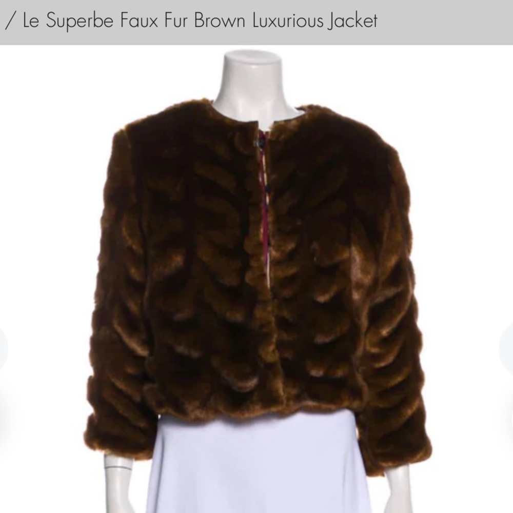 NEW w/tags Le Superbe faux fur jacket